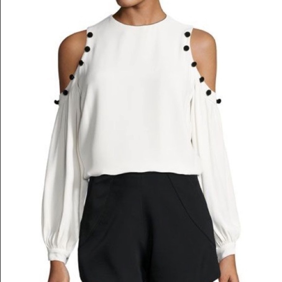 Alexis Tops - Alexis Erica White Cold Shoulder Blouse